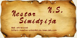 Nestor Simidžija vizit kartica